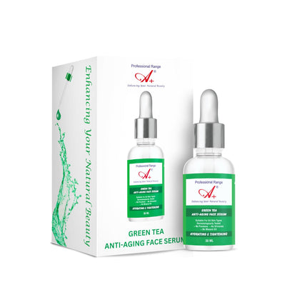 A+ Professional Green Tea Face Serum for Men and Women | Hydrating Formula with Green Tea & Vitamin C | Helps Reduce Fine Lin