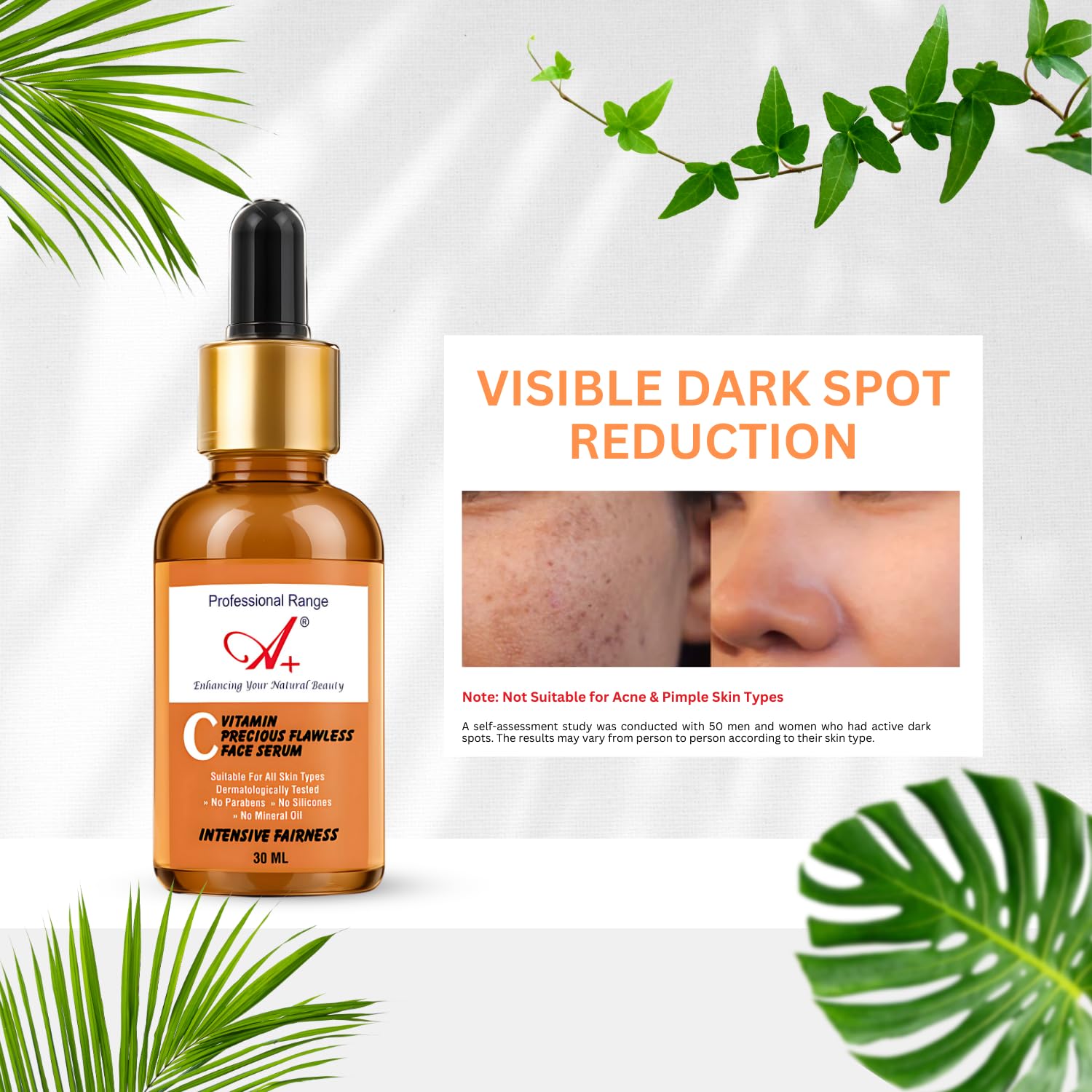 A+ Professional Green Tea Face Serum for Men and Women | Hydrating Formula with Green Tea & Vitamin C | Helps Reduce Fine Lin