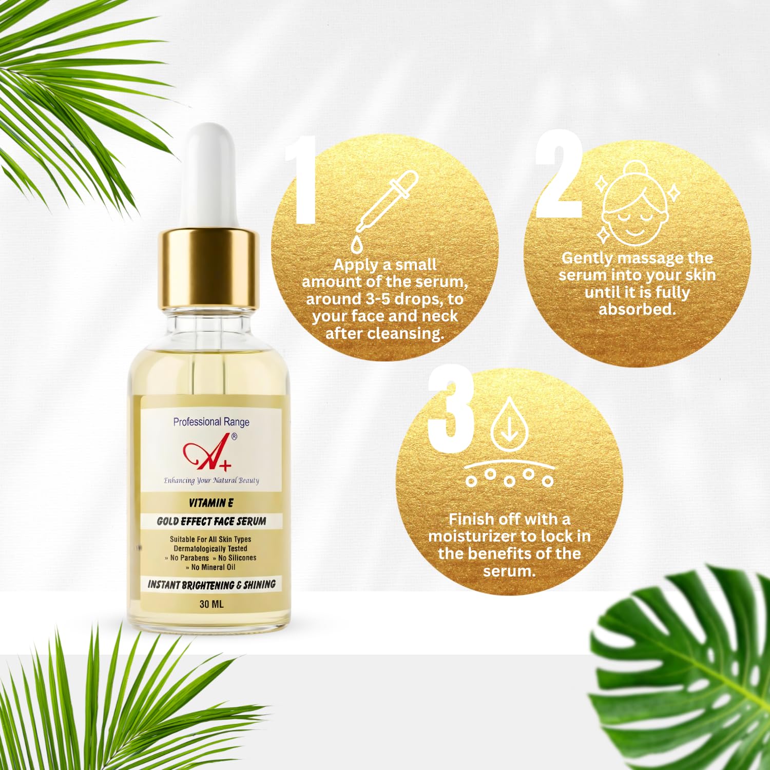 A+ Professional Green Tea Face Serum for Men and Women | Hydrating Formula with Green Tea & Vitamin C | Helps Reduce Fine Lin