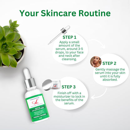 A+ Professional Green Tea Face Serum for Men and Women | Hydrating Formula with Green Tea & Vitamin C | Helps Reduce Fine Lin