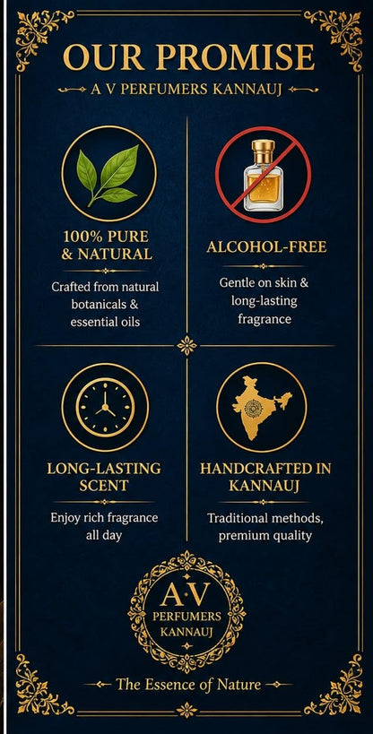 A.V Perfumers Kannauj Attar for Men & Women | Long Lasting Alcohol Free Natural Attar Perfume Oil | Traditional Kannauj Fragr