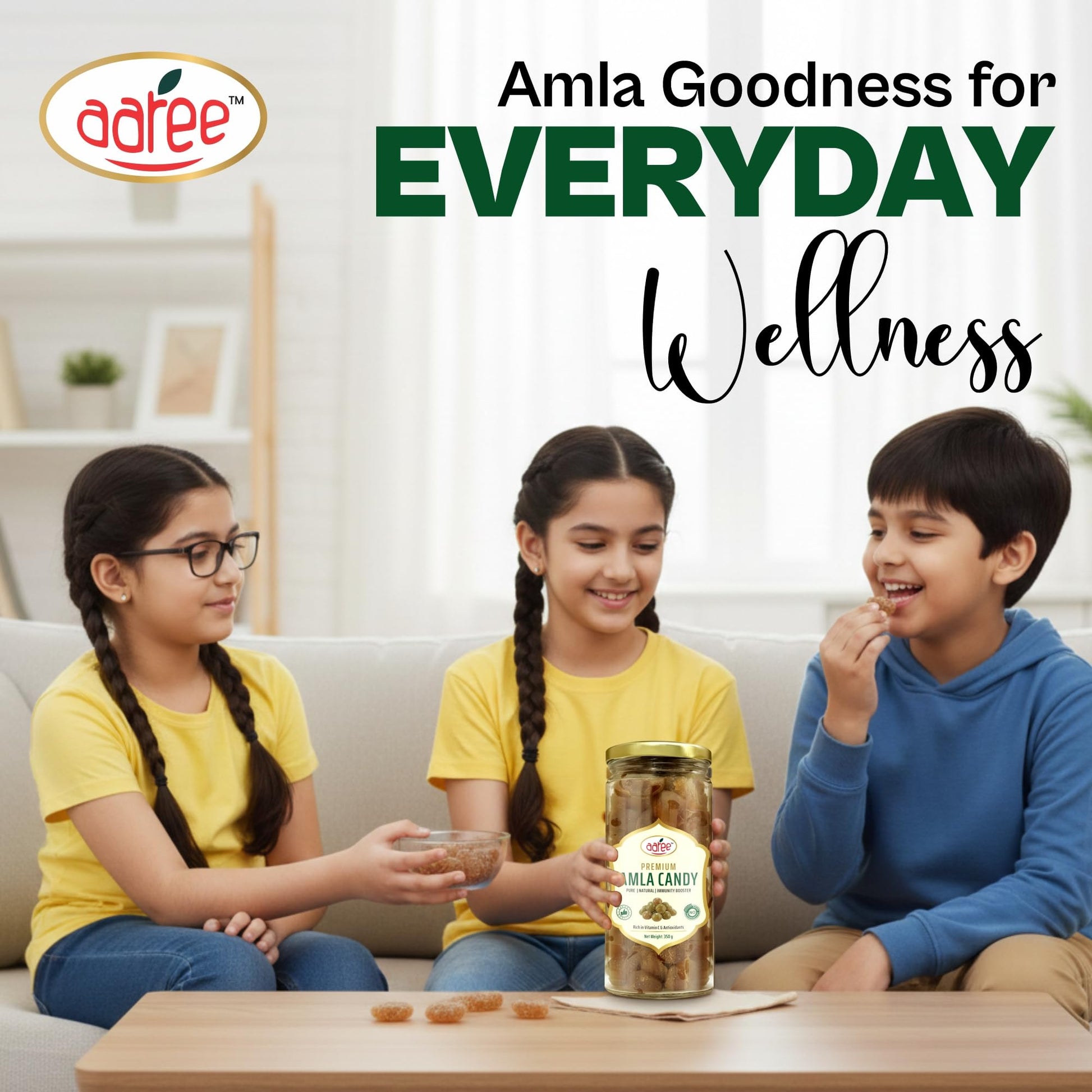 AAREE Organic Dried Amla Candy 350g - 100% Organic Indian Gooseberry Snack - close-up detail