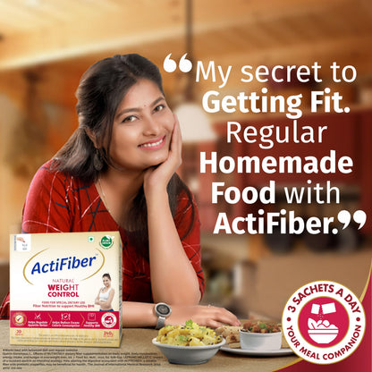 ActiFiber Nutritional Supplement, Soluble Fiber Powder, 240g (30 Sachets), Plant Origin - label detail