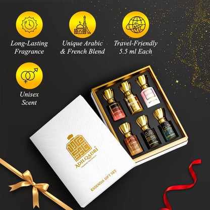 AdilQadri Essensia Attar Combo, Non-Alcoholic Roll-On, 6x5.5ml, Unisex - front view