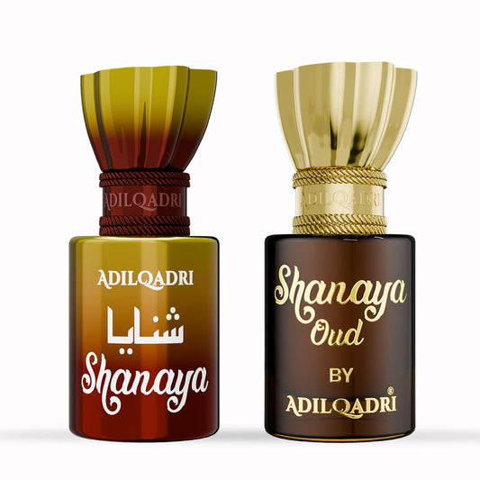 AdilQadri Shanaya & Shanaya Oudh Attar Combo, 2 x 5.5ml Roll-On Perfume Oil, Non-Alcoholic, Unisex