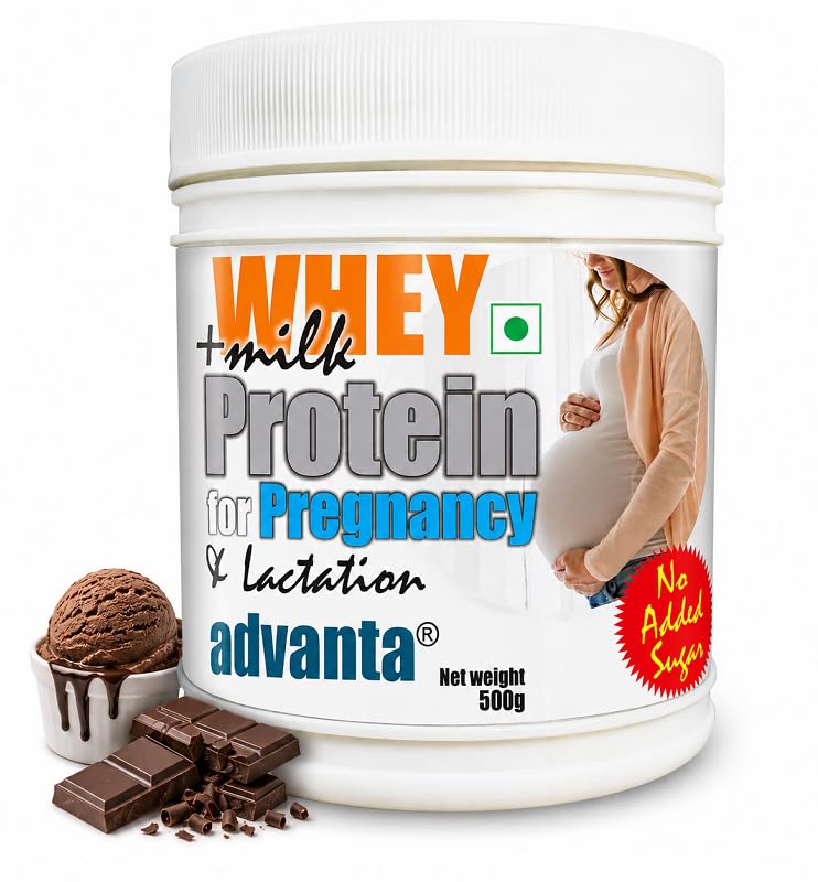 ADVANTA Sugar Free Whey and Milk Protein Supplement Powder for Adults, Vegetarian, No Maltodextrin (10)