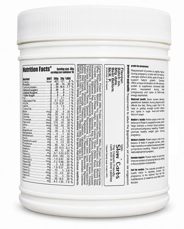 ADVANTA Sugar Free Whey and Milk Protein Supplement Powder for Adults, Vegetarian, No Maltodextrin - front view (11)