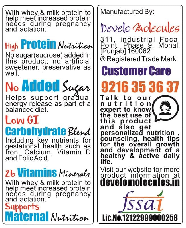 ADVANTA Sugar Free Whey and Milk Protein Supplement Powder for Adults, Vegetarian, No Maltodextrin - label detail (14)