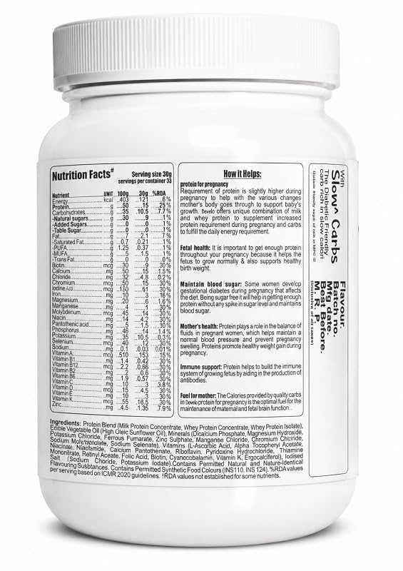ADVANTA Sugar Free Whey and Milk Protein Supplement Powder for Adults, Vegetarian, No Maltodextrin - front view