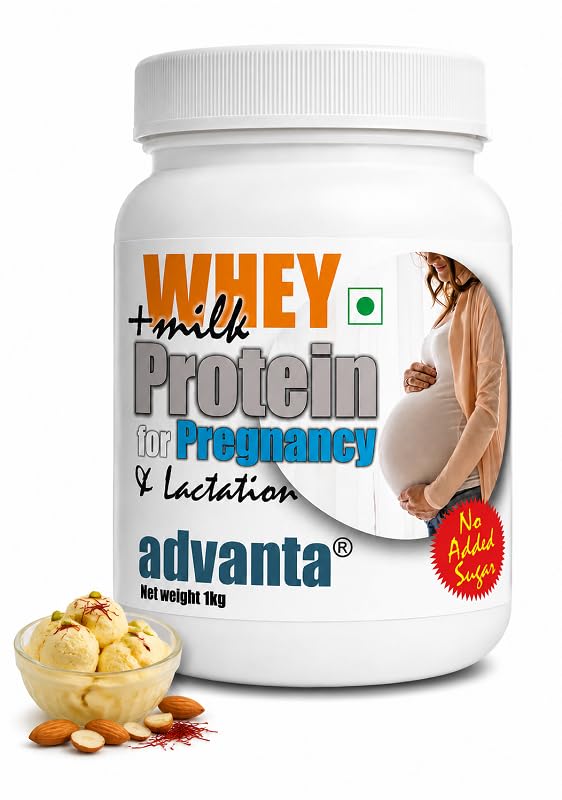 ADVANTA Sugar Free Whey and Milk Protein Supplement Powder for Adults, Vegetarian, No Maltodextrin (21)