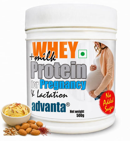 ADVANTA Sugar Free Whey and Milk Protein Supplement Powder for Adults, Vegetarian, No Maltodextrin (22)