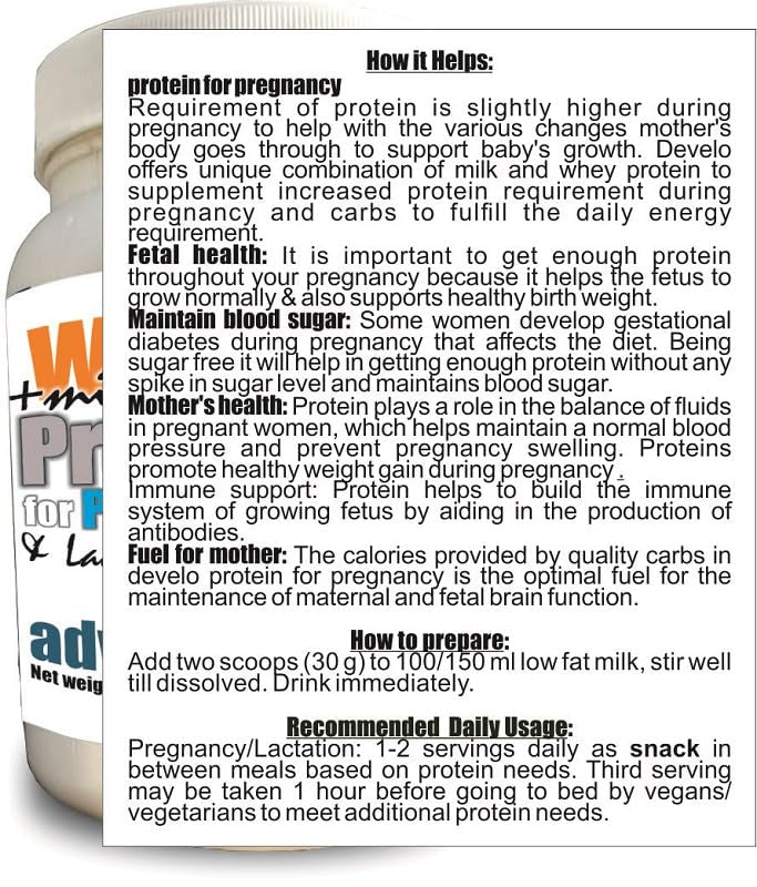 ADVANTA Sugar Free Whey and Milk Protein Supplement Powder for Adults, Vegetarian, No Maltodextrin - in use