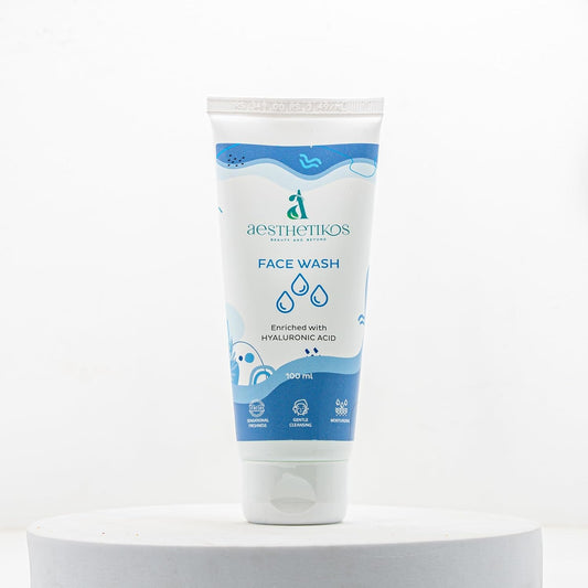 Aesthetikos Beauty and Beyond Hyaluronic Acid Face Wash, Gentle Cleanser, Sulfate Free Paraben Free, 100 ml
