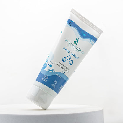 Aesthetikos Beauty and Beyond Hyaluronic Acid Face Wash, Gentle Cleanser, Sulfate Free Paraben Free, 100 ml - back view