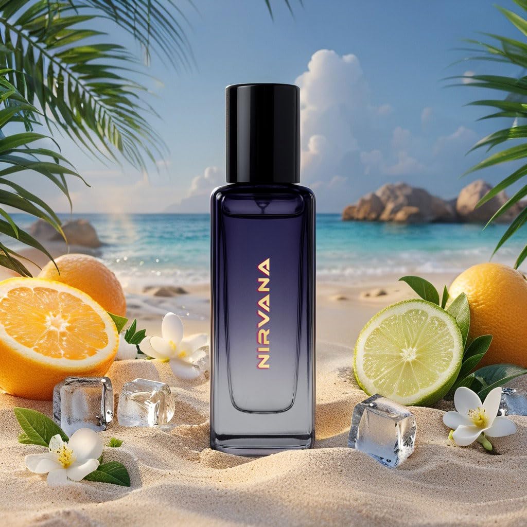 Affoscent Nirvana Perfume for Men, 20 ml, Fresh Aquatic Citrus Fragrance, 30% Imported Perfume Oil - front view