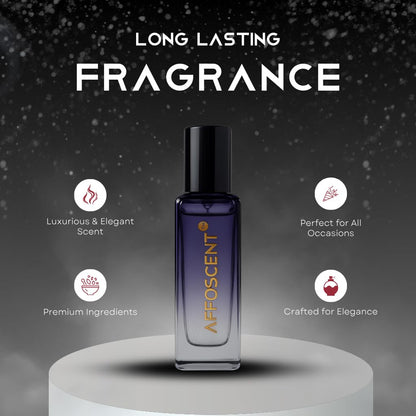 Affoscent Nirvana Perfume for Men, 20 ml, Fresh Aquatic Citrus Fragrance, 30% Imported Perfume Oil - label detail