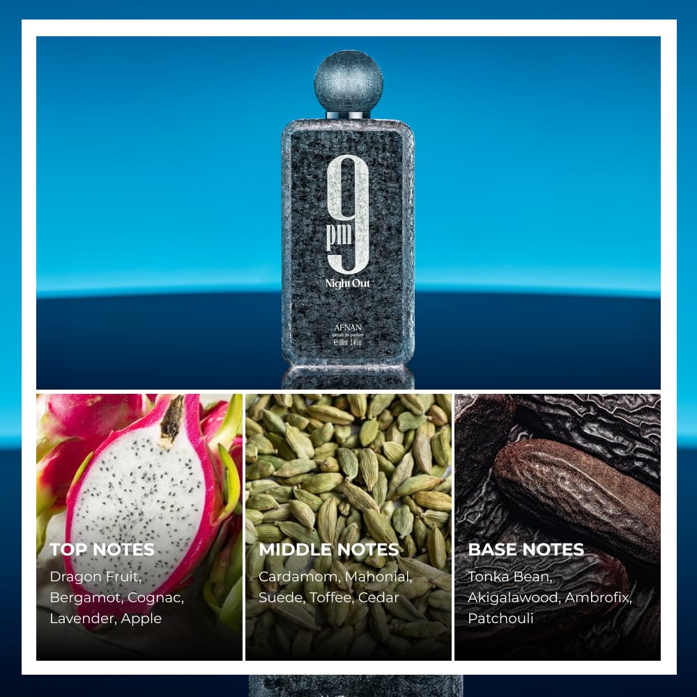 AFNAN 9AM Dive Men's Eau de Parfum, 100ml, with Lemon, Mint, Black Currant, Pink Pepper Notes - front view (38)