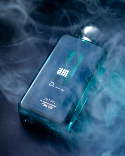AFNAN 9AM Dive Men's Eau de Parfum, 100ml, with Lemon, Mint, Black Currant, Pink Pepper Notes - ingredients panel