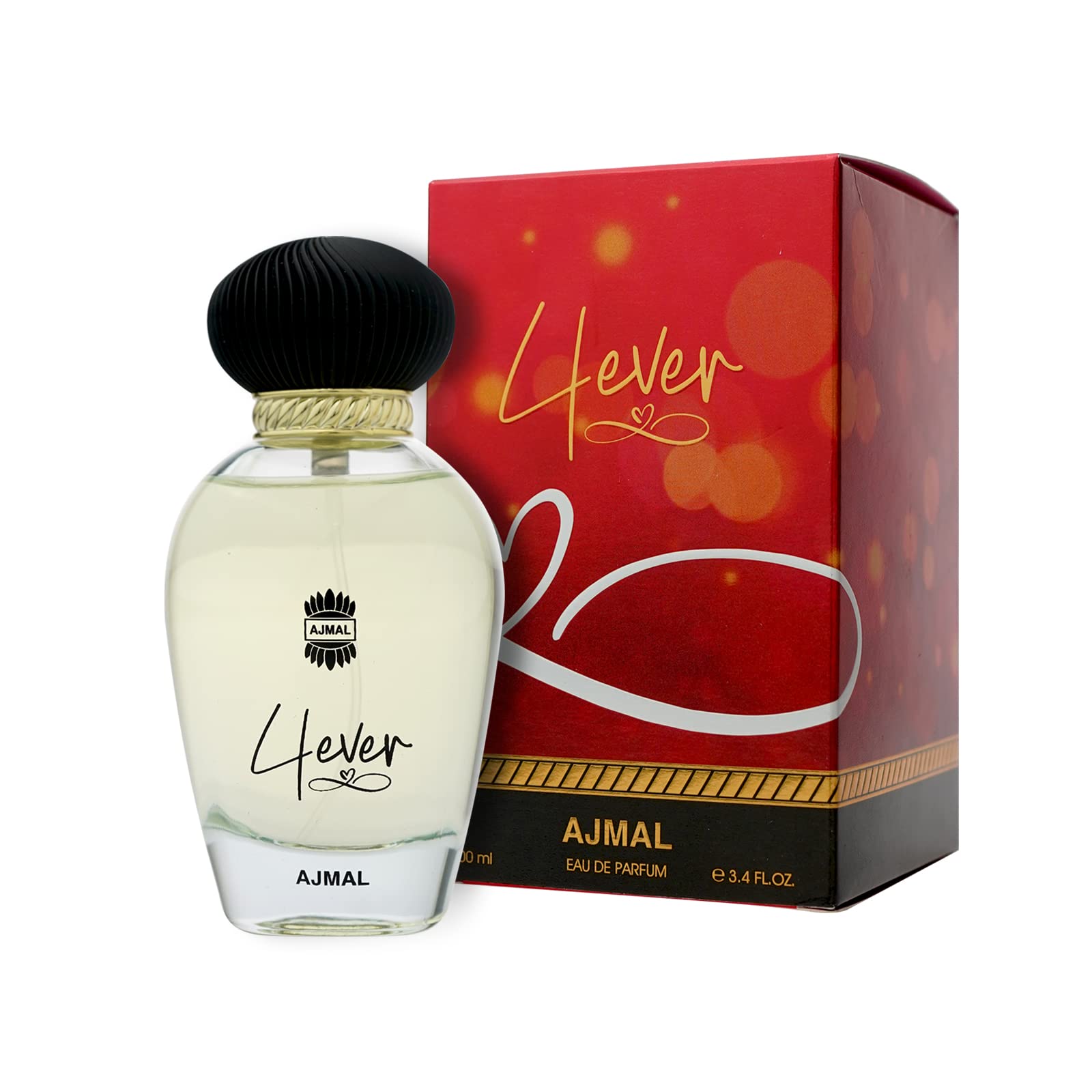 Ajmal 4ever Eau de Parfum, 100ml, Floral Scent for Women, Modern Fragrance Spray - packaging