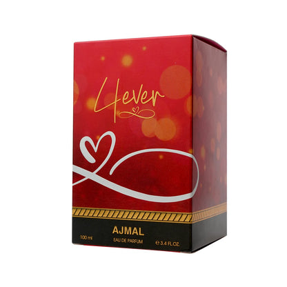 Ajmal 4ever Eau de Parfum, 100ml, Floral Scent for Women, Modern Fragrance Spray - label detail