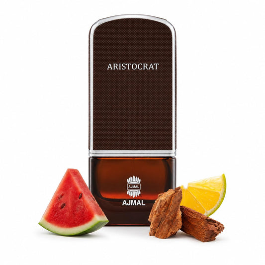 Ajmal Aristocrat Eau de Parfum for Men, 75ml, Fruity Woody-Floral with Bergamot, Watermelon, Jasmine