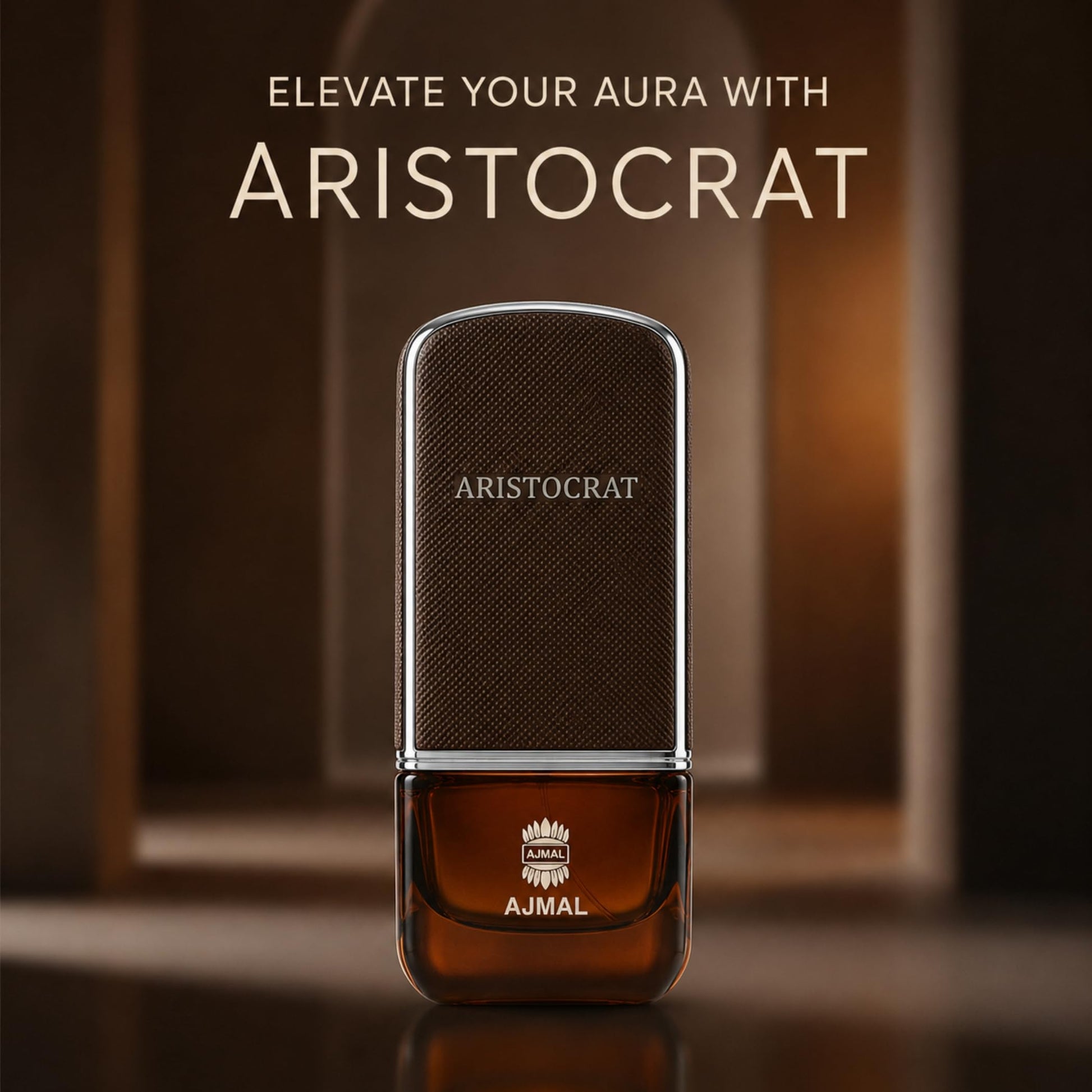Ajmal Aristocrat Eau de Parfum for Men, 75ml, Fruity Woody-Floral with Bergamot, Watermelon, Jasmine - label detail