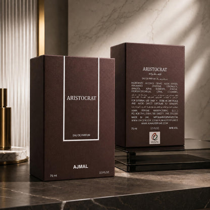 Ajmal Aristocrat Eau de Parfum for Men, 75ml, Fruity Woody-Floral with Bergamot, Watermelon, Jasmine - close-up detail