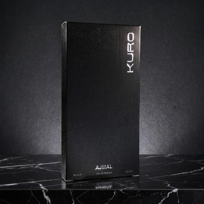 Ajmal Kuro Eau de Parfum for Men, 90ml, Aromatic Spicy Woody Fragrance with Lavender, Pepper & Ambergris - close-up detail