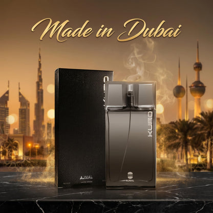 Ajmal Kuro Eau de Parfum for Men, 90ml, Aromatic Spicy Woody Fragrance with Lavender, Pepper & Ambergris - in use