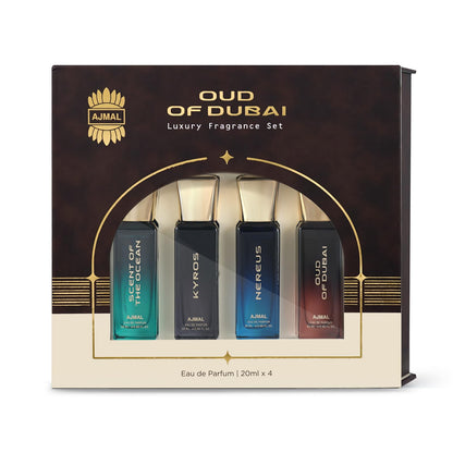 Ajmal Kyros Eau de Parfum, 100ml, Pack of 4, Unisex Oriental Woody Spicy Fragrance - front view