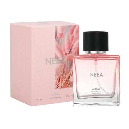 Ajmal Neea Eau de Parfum Floral Spray for Women, 100ml, Modern Style, Plus 2 Testers - front view