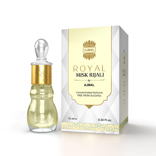 Ajmal Royal Misk Rijali Attar 10ml Alcohol-Free Concentrated Perfume Oil Unisex Woody Musky Oriental
