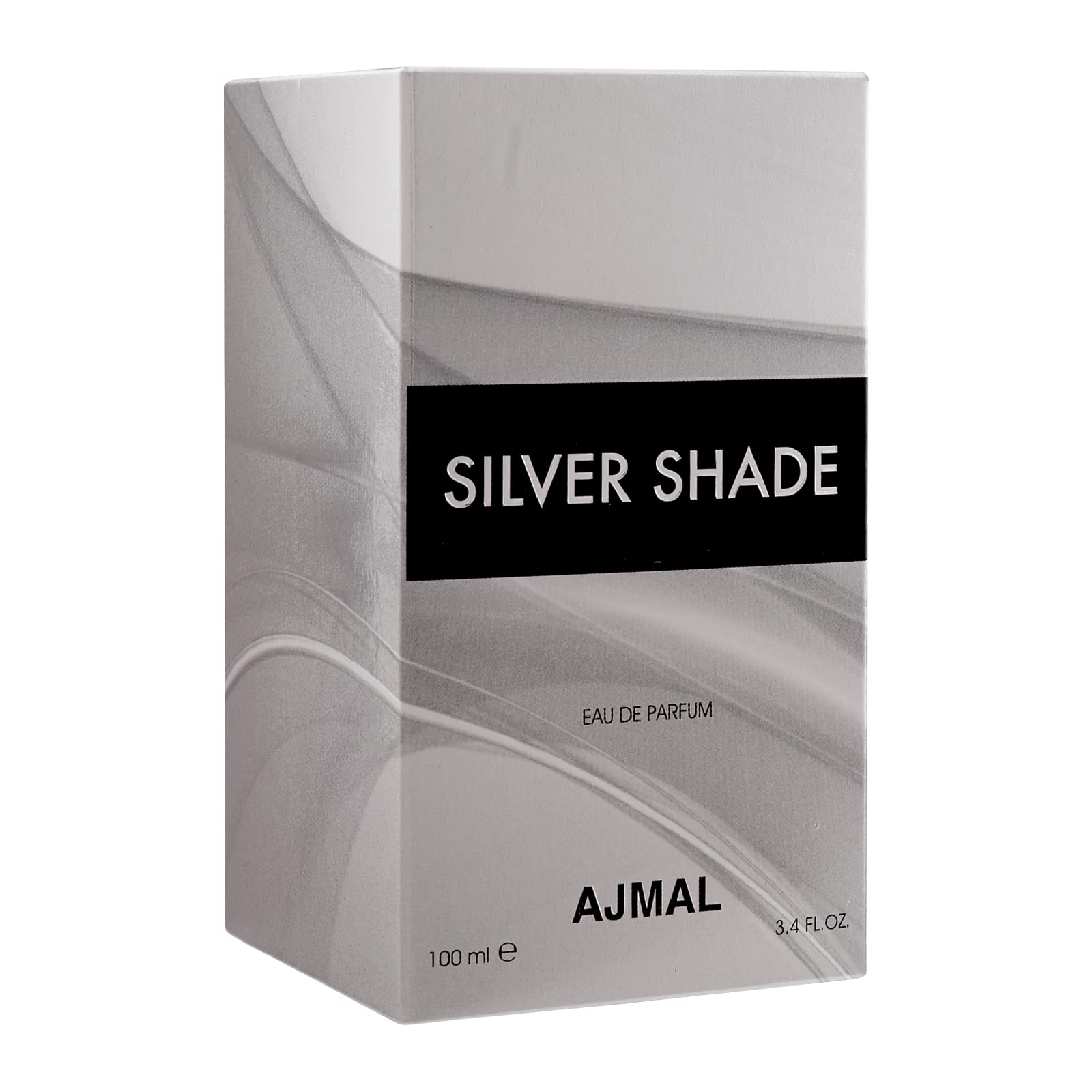 Ajmal Silver Shade Eau de Parfum for Men, 100ml, Citrus Fruity Woody Fragrance - front view