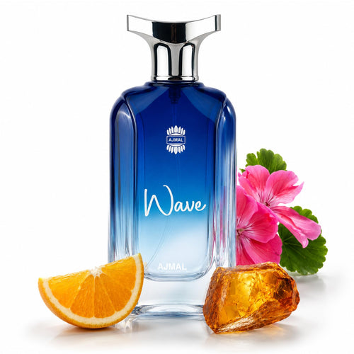 Ajmal Wave Eau de Parfum for Adult Men, 100ml Spray, Sea Salt Grapefruit Woody Notes, 1 Count