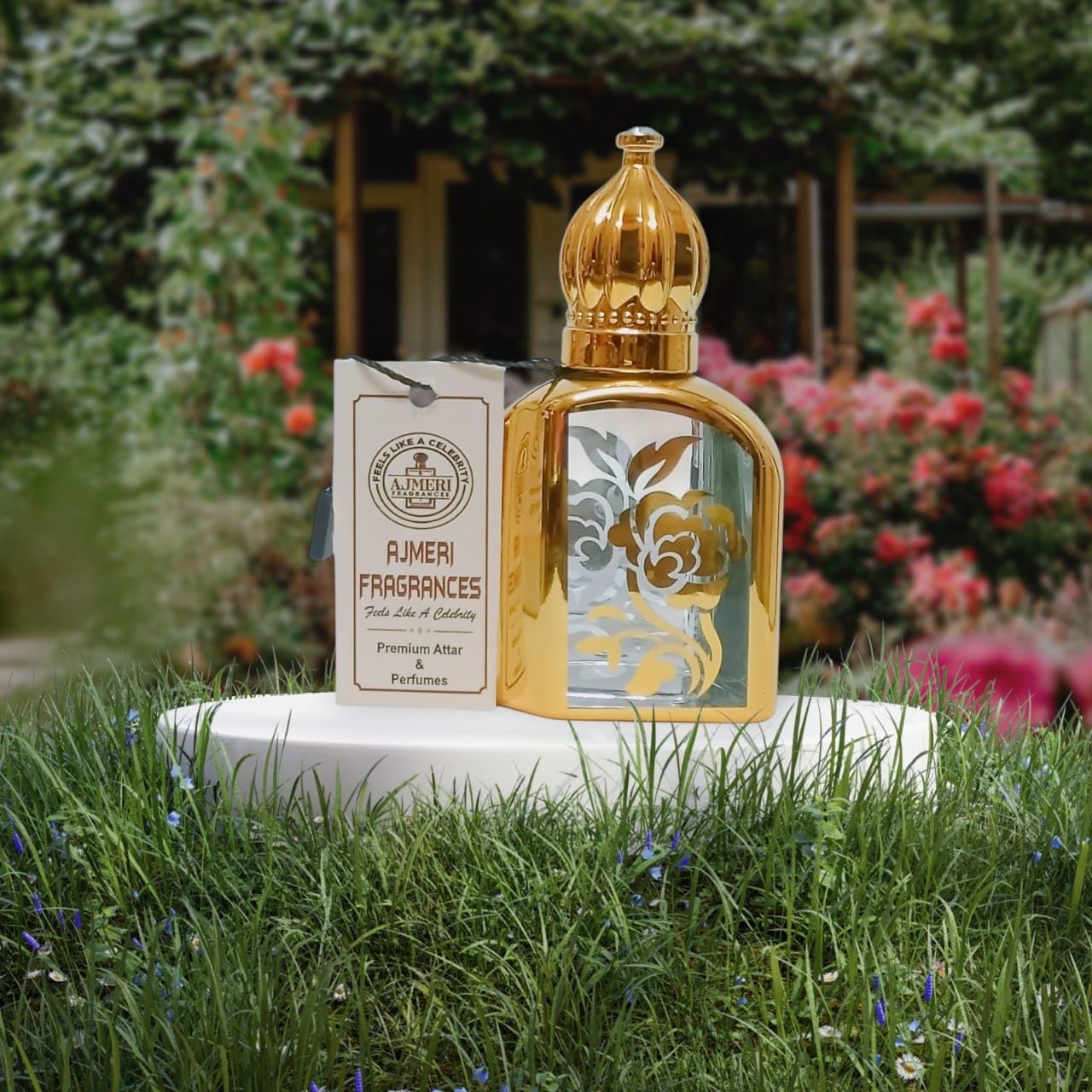AJMERI FRAGRANCES Alcohol-Free Attar Oil, 12ml, Unisex Perfume Oil, Glass Bottle - front view (6)