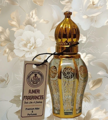 AJMERI FRAGRANCES White Oud Attar, 12ml, Unisex Concentrated Perfume Oil, Alcohol-Free - front view