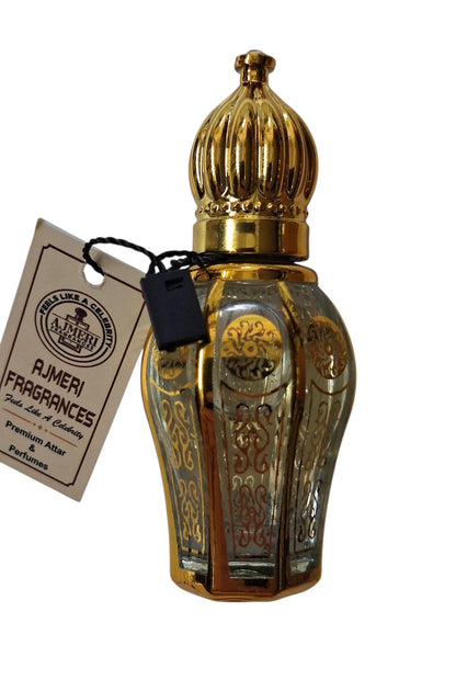 AJMERI FRAGRANCES White Oud Attar, 12ml, Unisex Concentrated Perfume Oil, Alcohol-Free - back view
