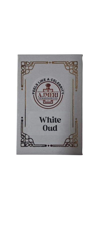 AJMERI FRAGRANCES White Oud Attar, 12ml, Unisex Concentrated Perfume Oil, Alcohol-Free - packaging