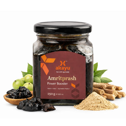 Akayu Amritprash Ayurvedic Chyawanprash with Ashwagandha, Amla, Shilajit, Herbal Supplement (10)
