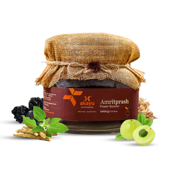 Akayu Amritprash, Ayurvedic Chyawanprash with Shilajit, Ashwagandha and Gokhru, Herbal Supplement