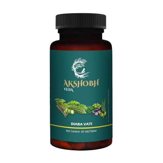 Akshobhveda Diaba Vati Multi-Herb Ayurvedic Herbal Supplement Capsules, 60g
