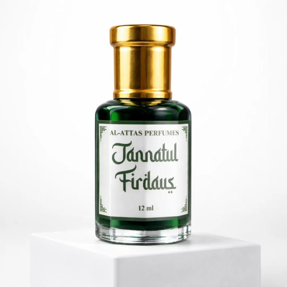AL-ATTAS Jannatul Firdous Royal Oud Attar, 12 ml Alcohol-Free Unisex Concentrated Perfume Oil - front view
