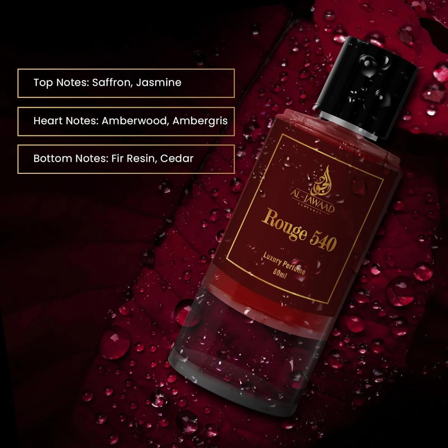 AL JAWAAD Eau de Parfum for Men, 80ml, Long Lasting Fragrance, Made in UAE - front view (18)