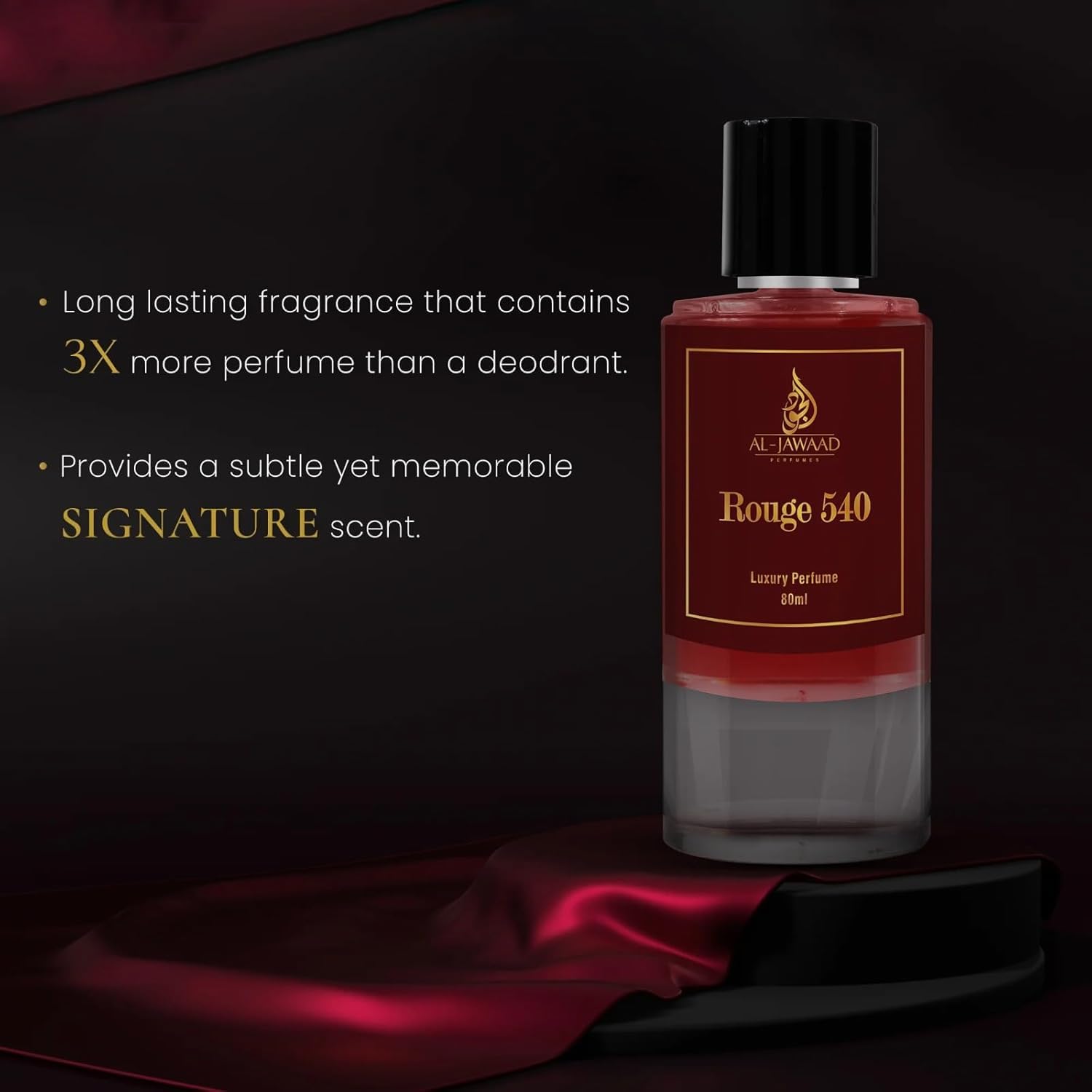 AL JAWAAD Eau de Parfum for Men, 80ml, Long Lasting Fragrance, Made in UAE - label detail (21)