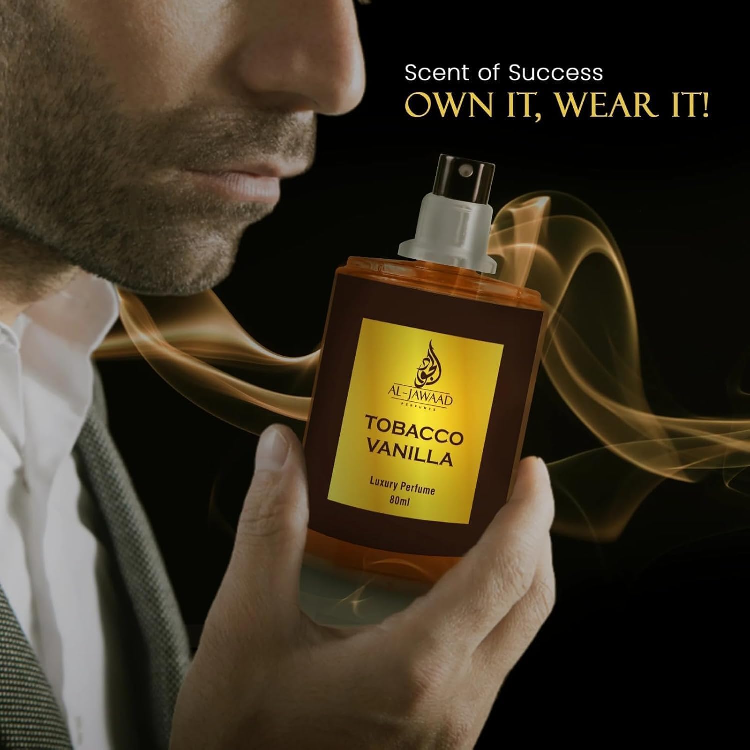 AL JAWAAD Eau de Parfum for Men, 80ml, Long Lasting Fragrance, Made in UAE - back view (30)