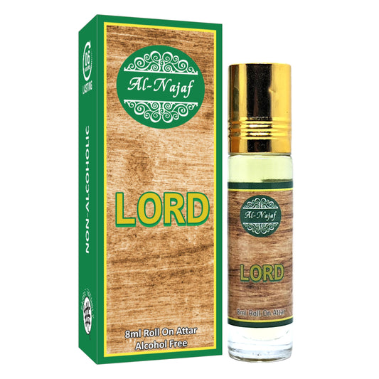 Al-Najaf Attar Lord 8ml Roll-On Perfume, Alcohol-Free Unisex Fragrance