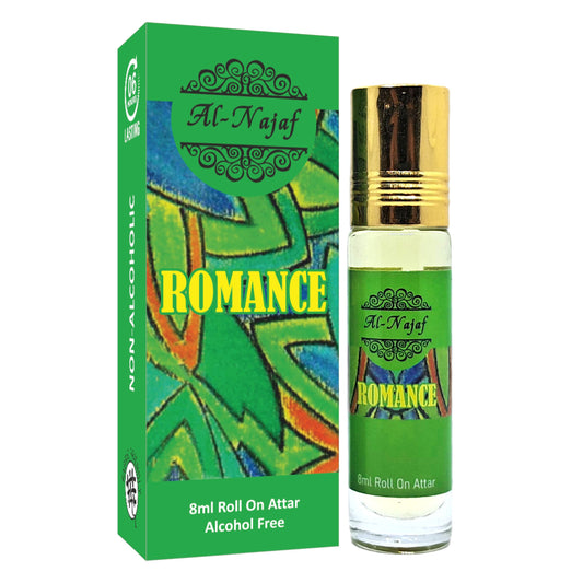 Al-Najaf Romance Attar Roll-On Perfume, 8ml, Unisex Alcohol-Free Fragrance