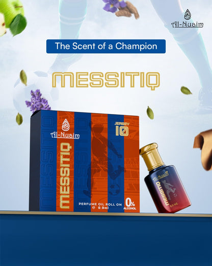 Al-Nuaim Amer Series | Messitiq Alcohol Free Roll On Men and Women Attar | Long Lasting Unisex Fragrance - 9.9ml - front view