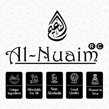 Al-Nuaim Amer Series | Messitiq Alcohol Free Roll On Men and Women Attar | Long Lasting Unisex Fragrance - 9.9ml - label deta