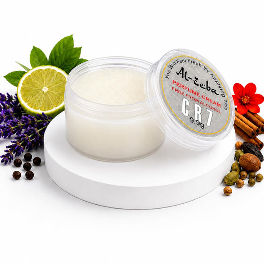 Al-Zeba Solid Perfume Cream, 9.9g, Alcohol-Free, Unisex Travel Fragrance, Compact Jar